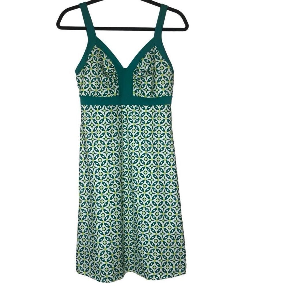 Patagonia Green and White Minette Sun/Sport Dress Size M